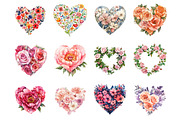 Valentine Floral Heart Clipart, an Illustration by Design Market (Thumbnail 3 of 3)
