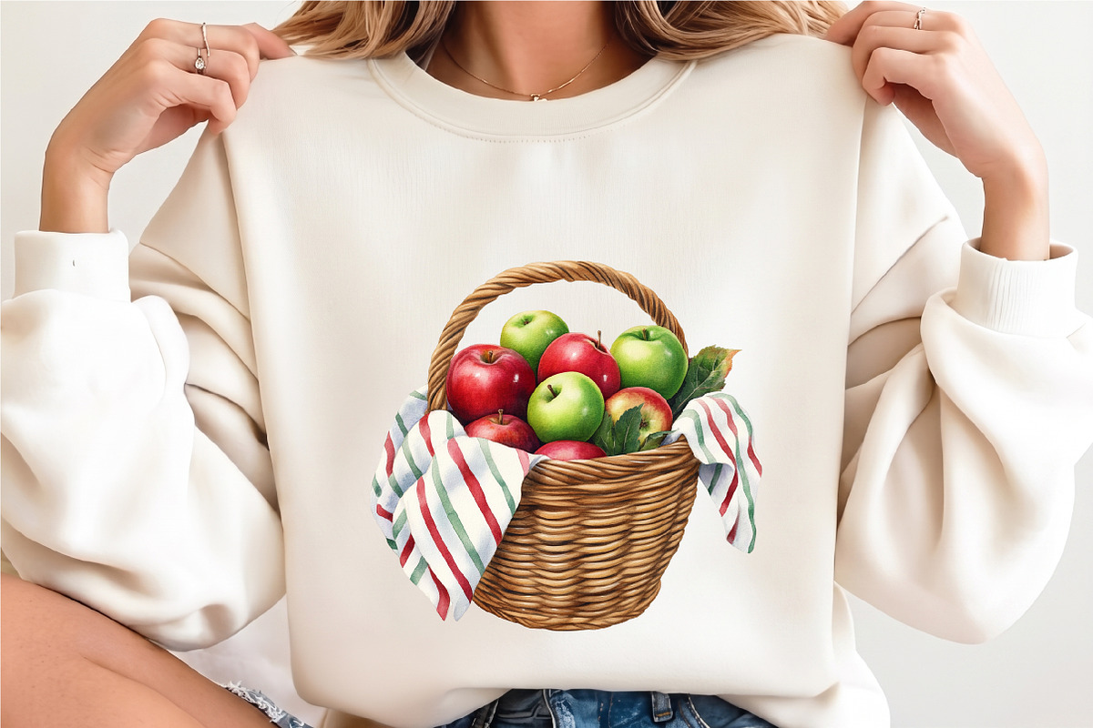 Apple Harvest Watercolor Clipart, a Seasonal Illustration by designcity5 (Photo 5 of 5)