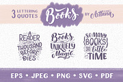 Books Lettering Quotes, a Decorative Illustration by Artlana (Thumbnail 1 of 3)