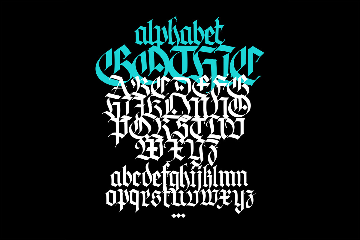 Gothic vector letters, an Object Graphic by GeekClick (Photo 1 of 8)