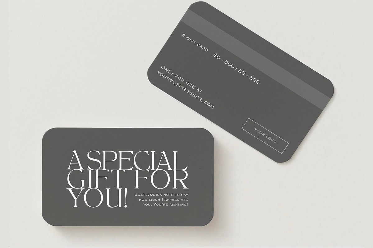 Editorial Gift Card Template Canva, a Marketing Template by LePosey Studio (Photo 4 of 7)