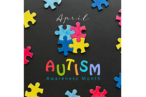 Autism Awareness Month concept with, a School & Education Photo by tilialucida
