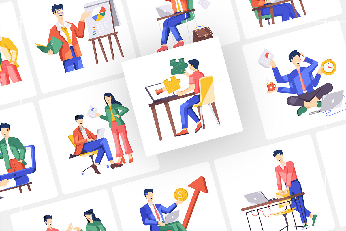 Animated Business illustration Set, a Work Illustration by Vectors Market (Photo 4 of 5)