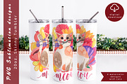 Flower cat tumbler wrap, an Object Graphic by AnastasiaWatercolor (Thumbnail 1 of 8)