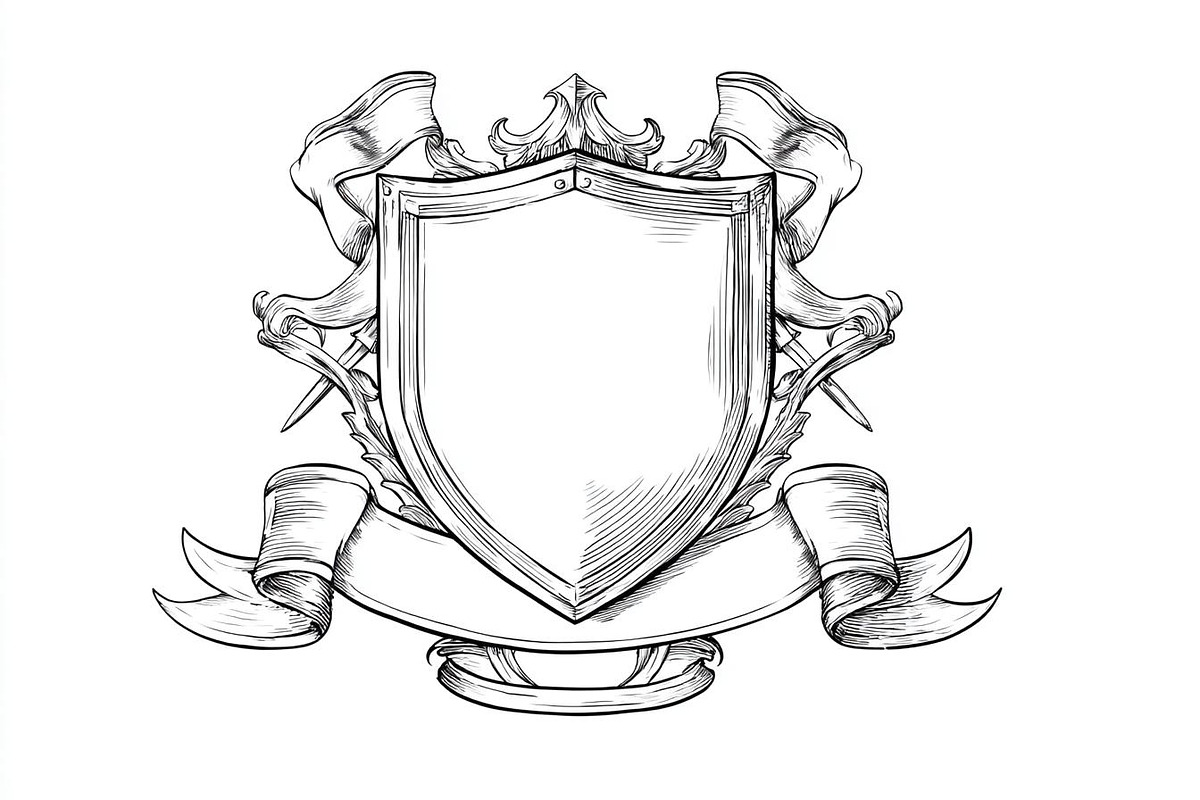 Hand-Drawn Heraldic Shield Vector, an Object Graphic by Creativeshirt (Photo 5 of 10)
