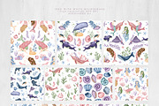 Ocean clipart & digital paper, a Decorative Illustration by Yelloo Fish (Thumbnail 12 of 19)