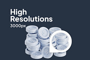 Coins 3D Icon Pack, an Object 3D Model by Nate Studios (Thumbnail 3 of 6)