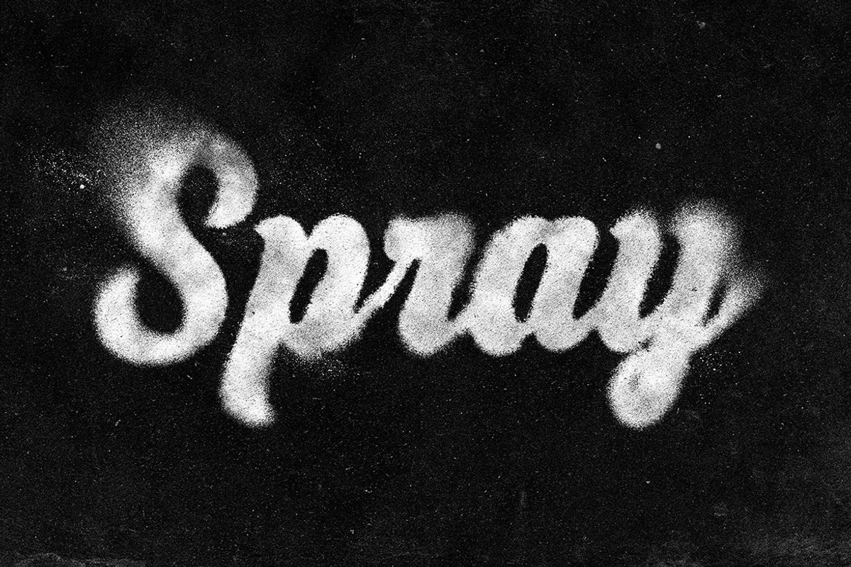 Spray Paint Text Effect, a Layer Style Add-On by dokudokunomi