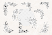 Floral Line Art SVG Botanical Frames, an Illustration by PawGraphic (Thumbnail 6 of 10)