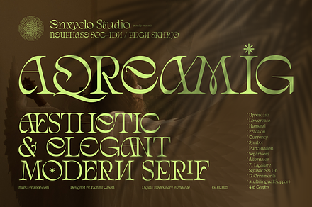 Aqreamig - Aesthetic Ligature Serif