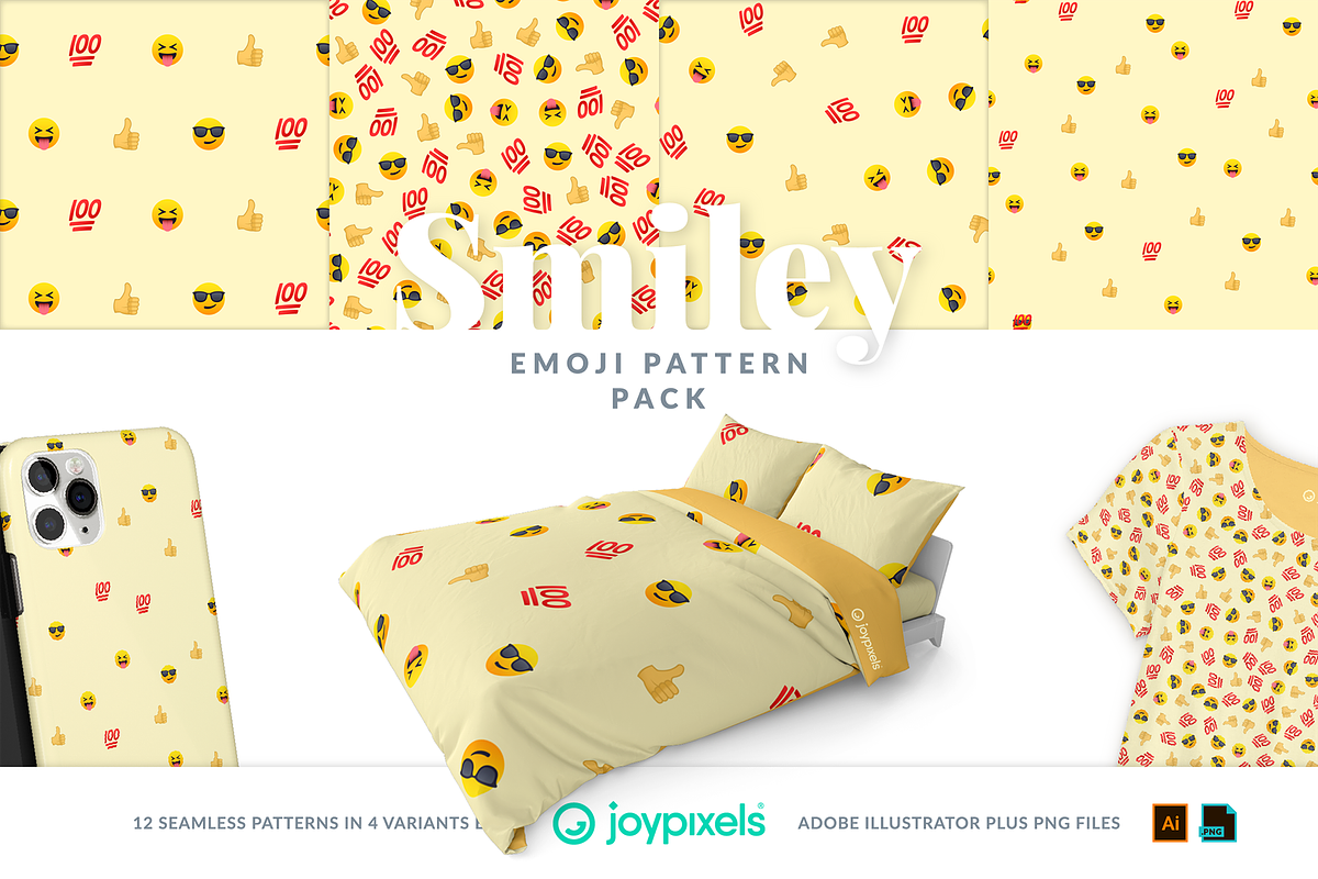 Smiley Emoji Patterns by JoyPixels®, a Pattern Graphic by joypixels (Photo 4 of 13)