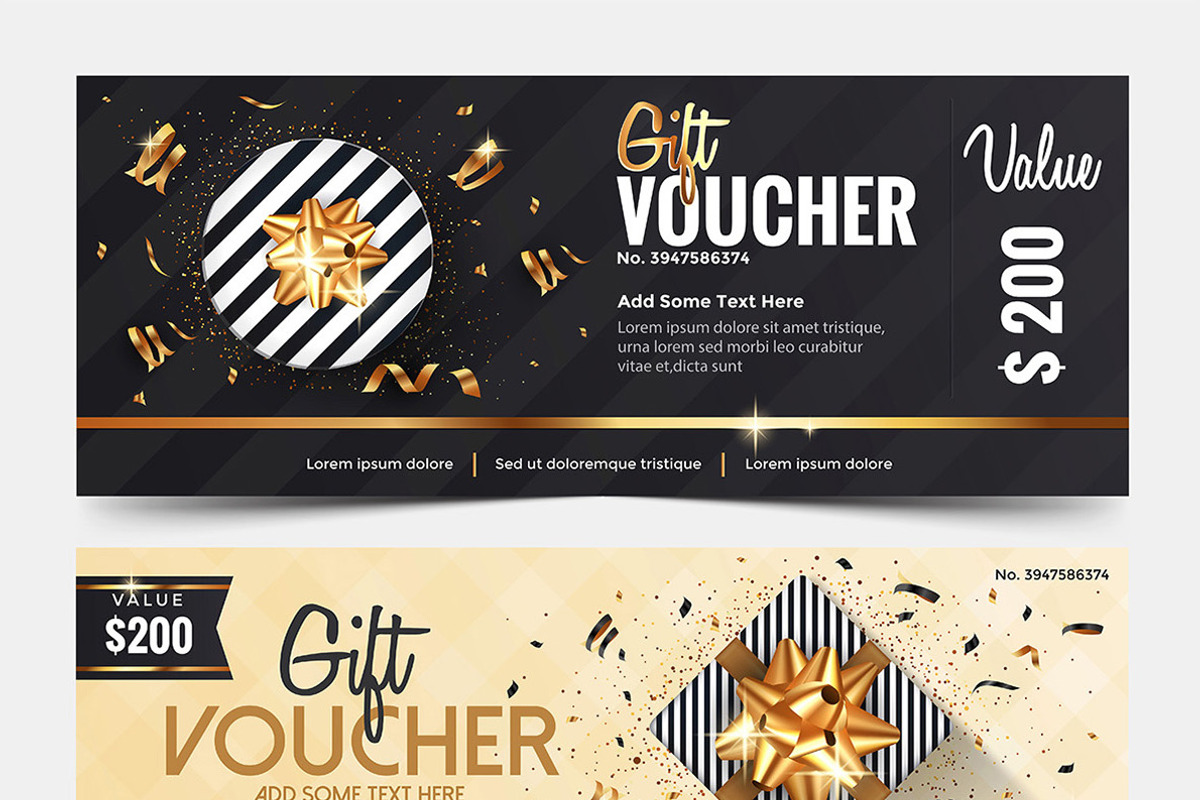 Collection of elegant gift vouchers, an Invitation Template by Creative Graphics (Photo 2 of 13)