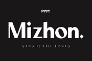 Mizhon Sans| 12 Fonts, a Sans Serif Font by Skinny Type (Thumbnail 1 of 8)