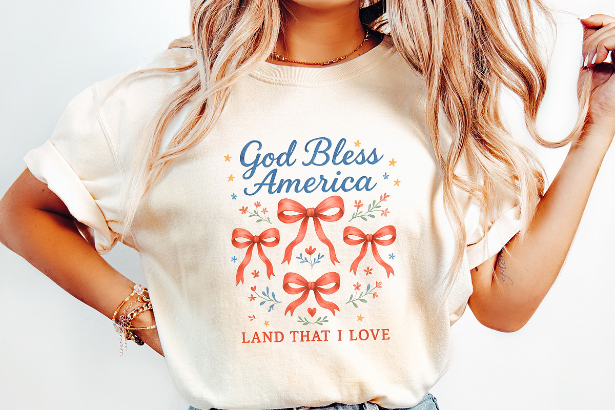God Bless America PNG, Coquette 4th, an Illustration by SharpMarketplace (Photo 2 of 9)