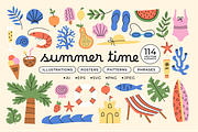 Summer Time Vector Illustration Kit, an Object Graphic by semenova.sense (Thumbnail 1 of 13)