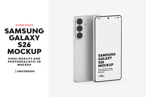 Samsung Galaxy S26 Mockup, an Android Mockup by UnicDesign