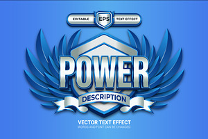 Power Logo Or Badge With Text Effect