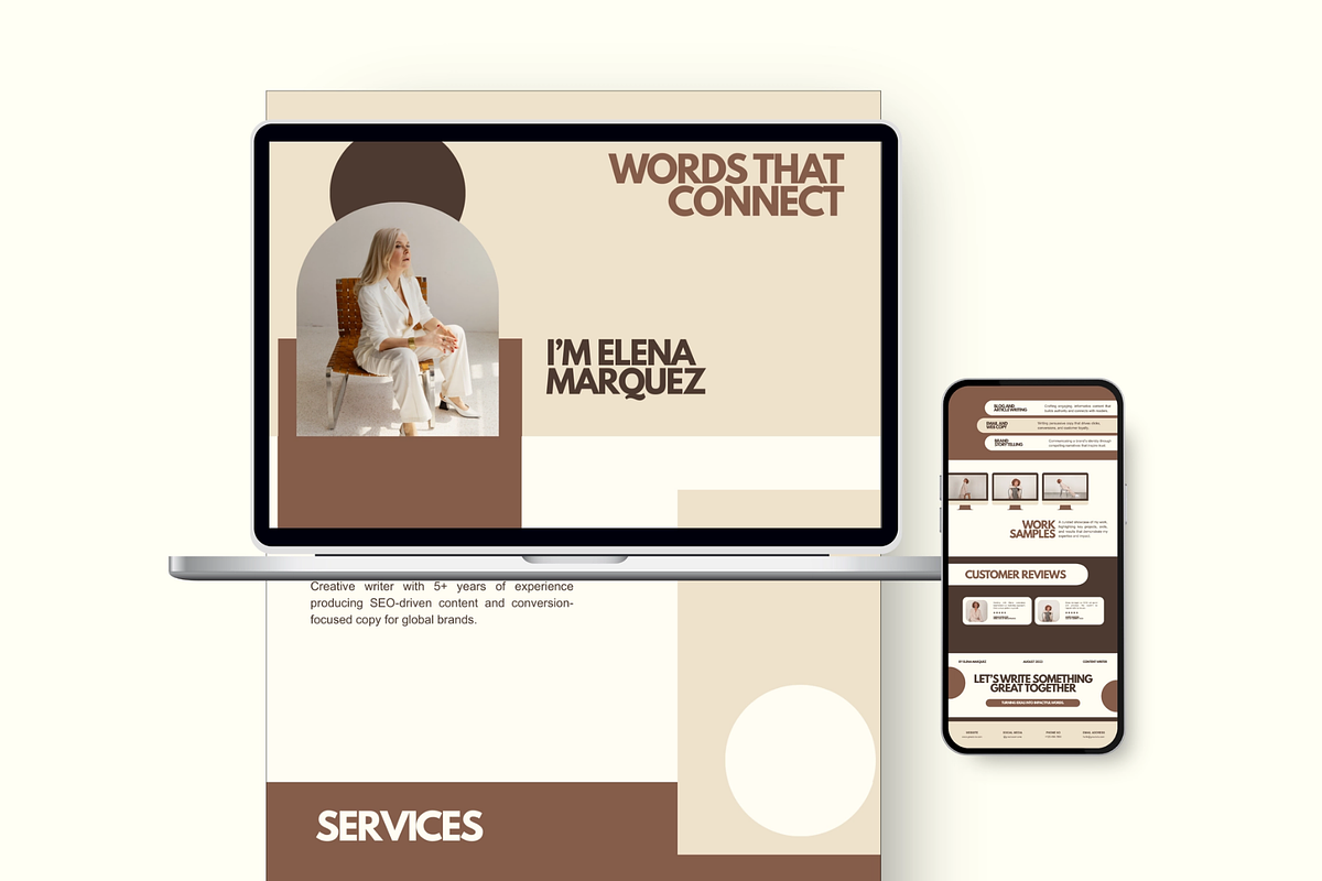 Portfolio Canva Website Template, a Landing Page Template by Anna Design Studio (Photo 7 of 8)