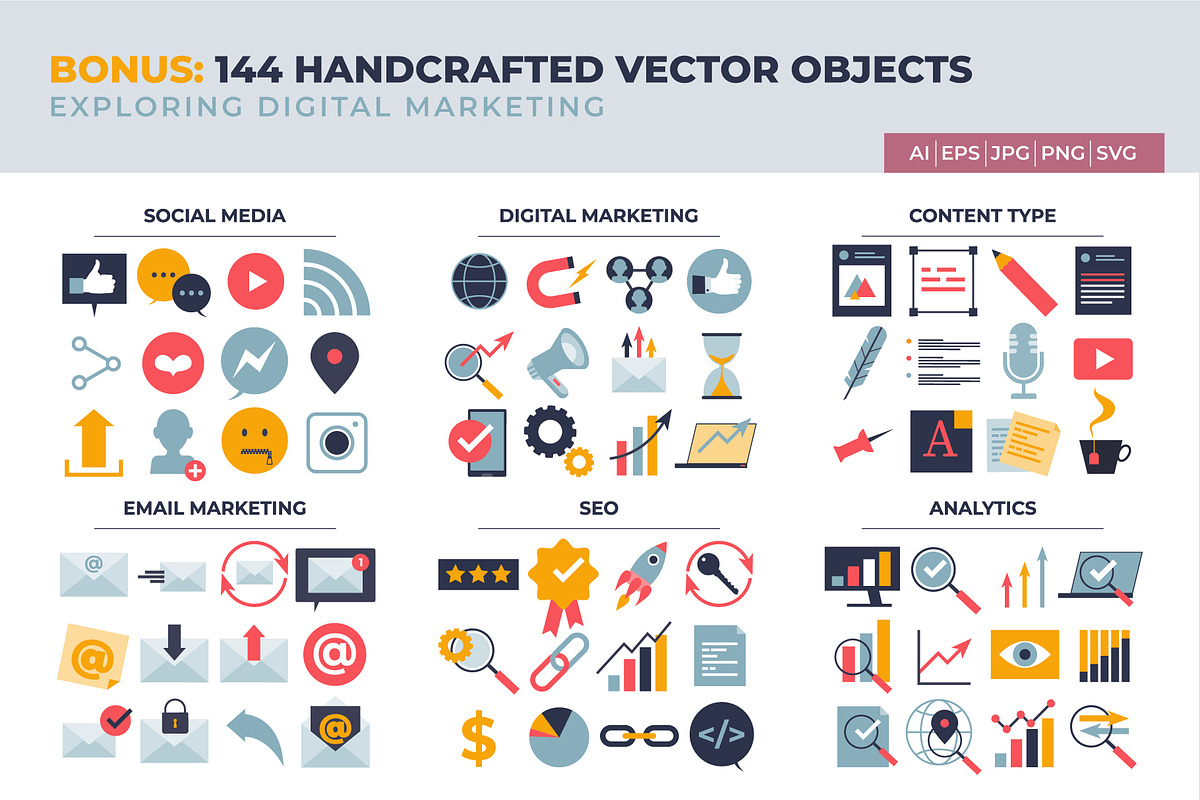 Digital Marketing Concepts, a Work Illustration by VectorMine (Photo 5 of 13)