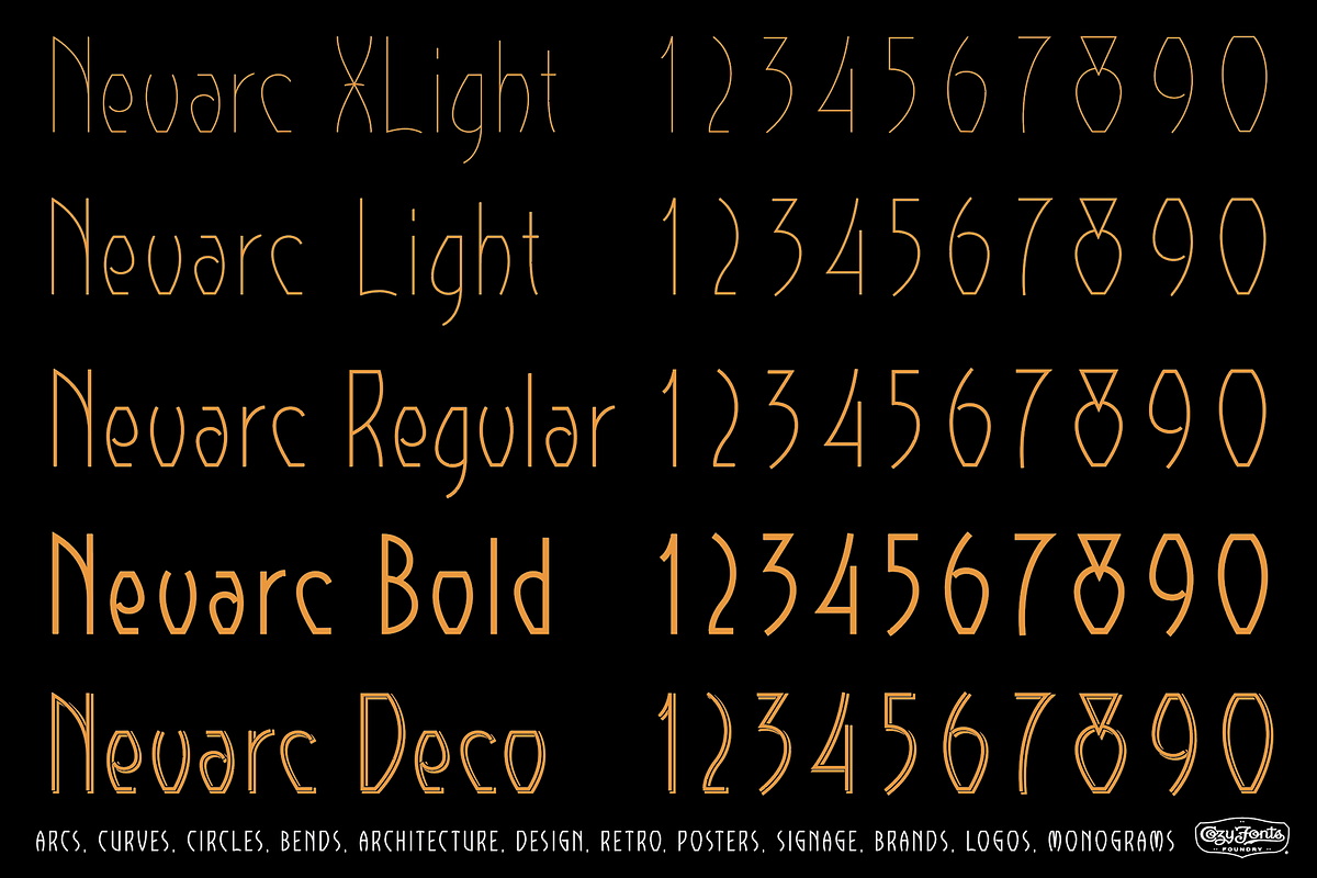 Neuarc Deco, a Font by CozyFonts Foundry (Photo 2 of 4)