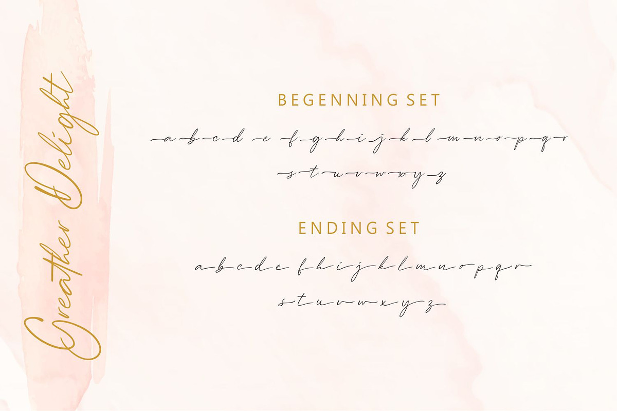 Greater Delight Font, a Script Font by Allouse Studio (Photo 2 of 15)