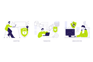 Data privacy isolated cartoon vector, a Technology Illustration by Visual Generation