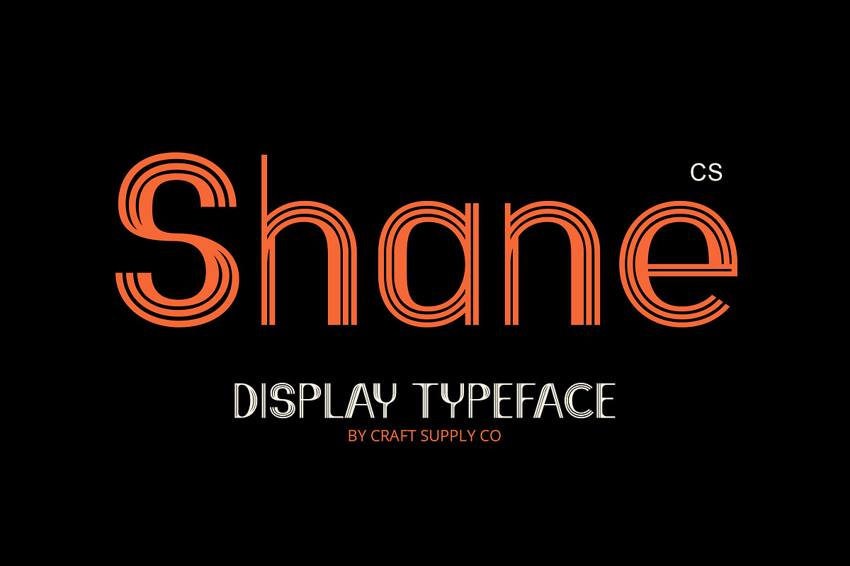 CS Shane – Stripe Font, a Sans Serif Font by Craft Supply Co. (Photo 1 of 8)