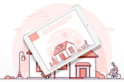 Set of line design cottage houses, an Illustration by Boyko Pictures (Thumbnail 7 of 8)