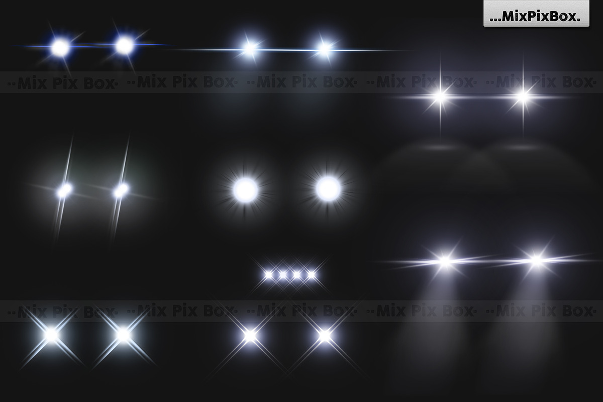 Car Headlights Photo Overlays, an Object Graphic by MixPixBox (Photo 2 of 4)