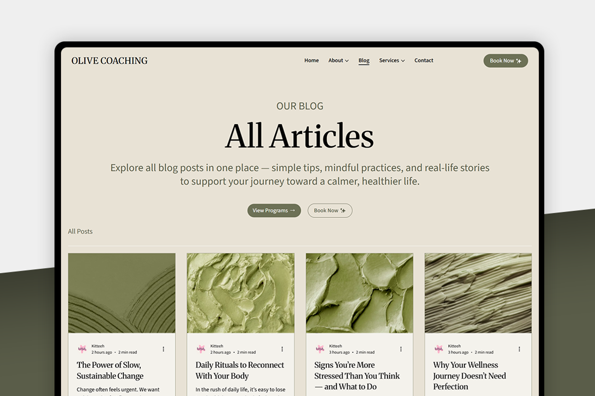 Wellness & Life Coach Website, a Wix Template by Kitteeh (Photo 20 of 20)