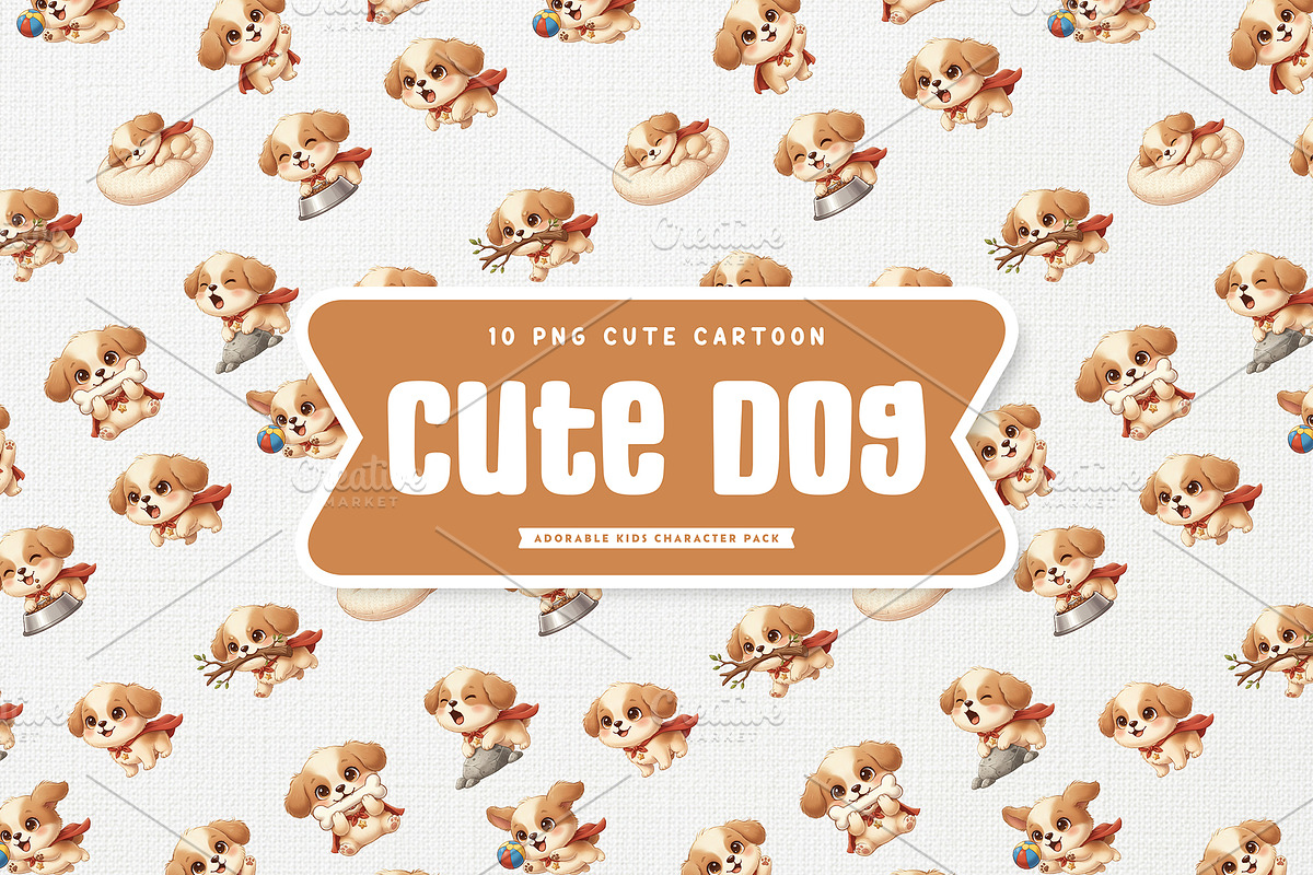Kawaii Dog Cute Character, an Animal Illustration by Gohsantosa (Photo 2 of 4)