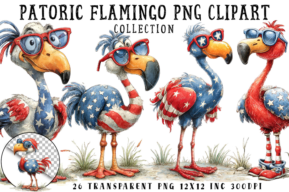 Patoric Flamingo PNG Clipart, an Illustration by OK Design (Photo 1 of 6)