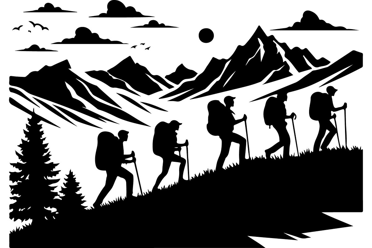 Hiking Adventure Vector Set, an Object Graphic by Creativeshirt (Photo 2 of 13)