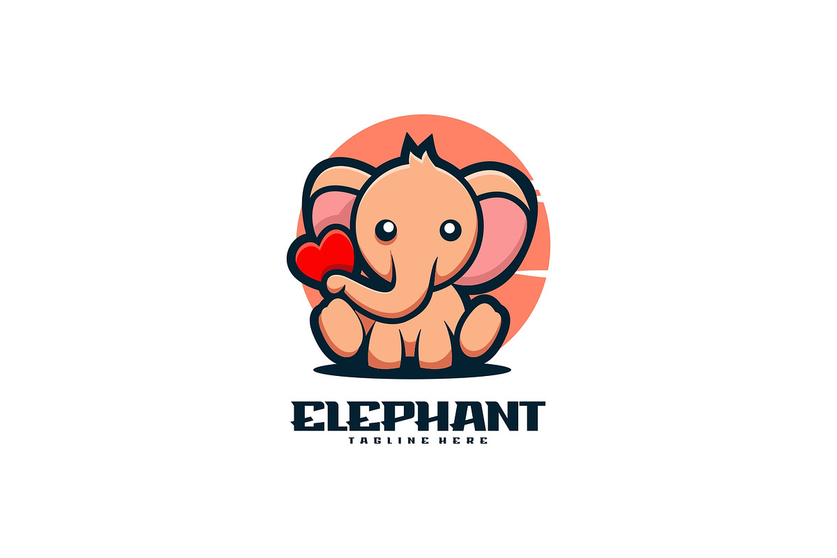 Elephant Mascot Style., a Branding & Logo Template by ModalTampang