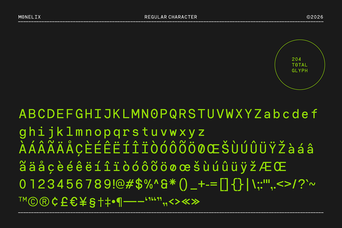 Monelix - Monospaced Sans Serif, a Sans Serif Font by Indotype Foundry (Photo 6 of 10)