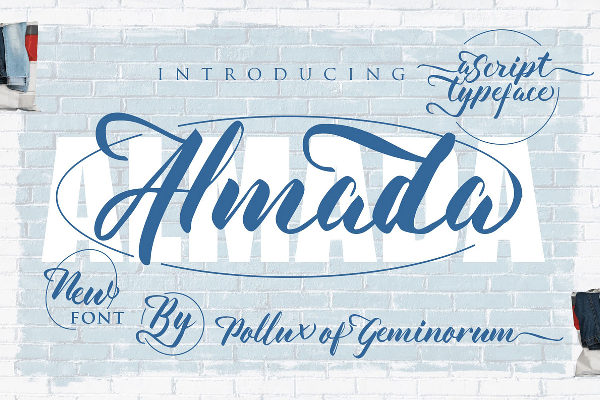 Almada, a Script Font by Pollux of Geminorum (Photo 1 of 12)