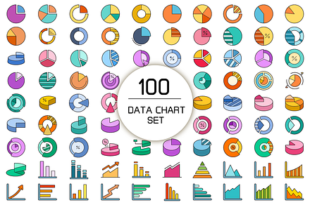 Data Graph Bar Chart Pie Chart Icons