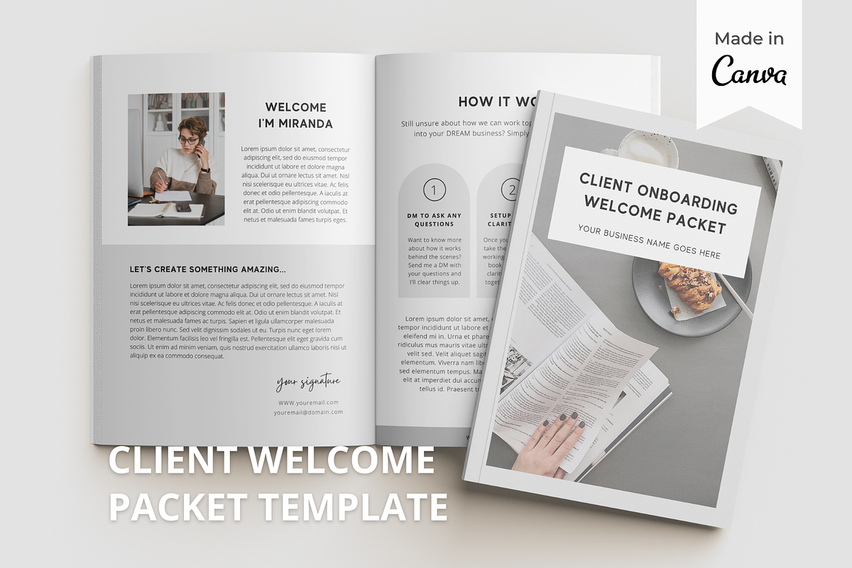 Client Welcome Book Template, a Magazine Template by ShopRShop