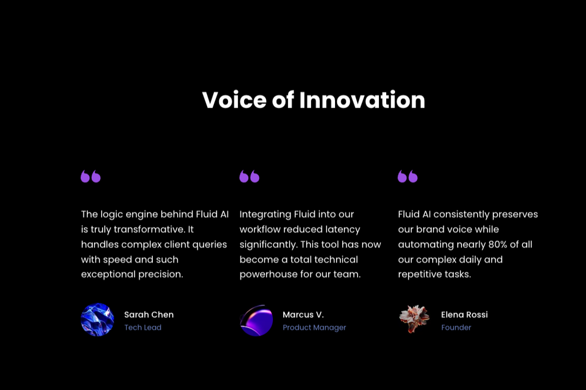 Fluid AI: Dark AI Chatbot, a Wix Template by Webstify (Photo 4 of 4)