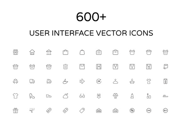 User Interface Outline Vector Icons