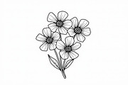 Flower Outline Art Printable Pack, an Illustration by BIPLOB EXPERT (Thumbnail 3 of 9)