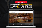 Law&Justice: Law Firm HTML5 Template, a HTML Template by ThemeBear (Thumbnail 1 of 6)