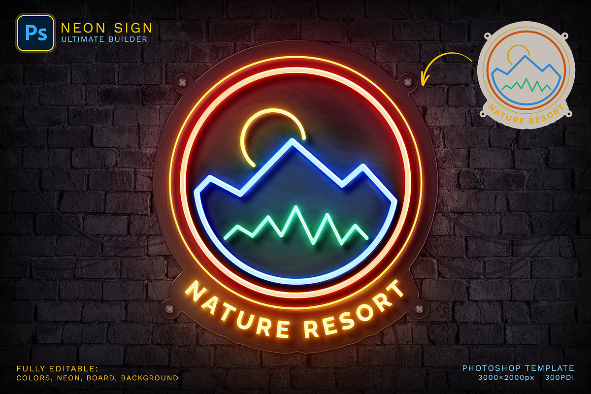 Neon Sign Ultimate Builder, a Design Template by Andrew Skoch Design