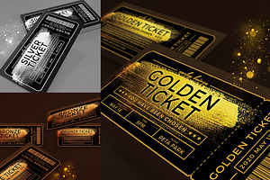 Golden Ticket Invitation, an Invitation Template by Aarley Kaiven