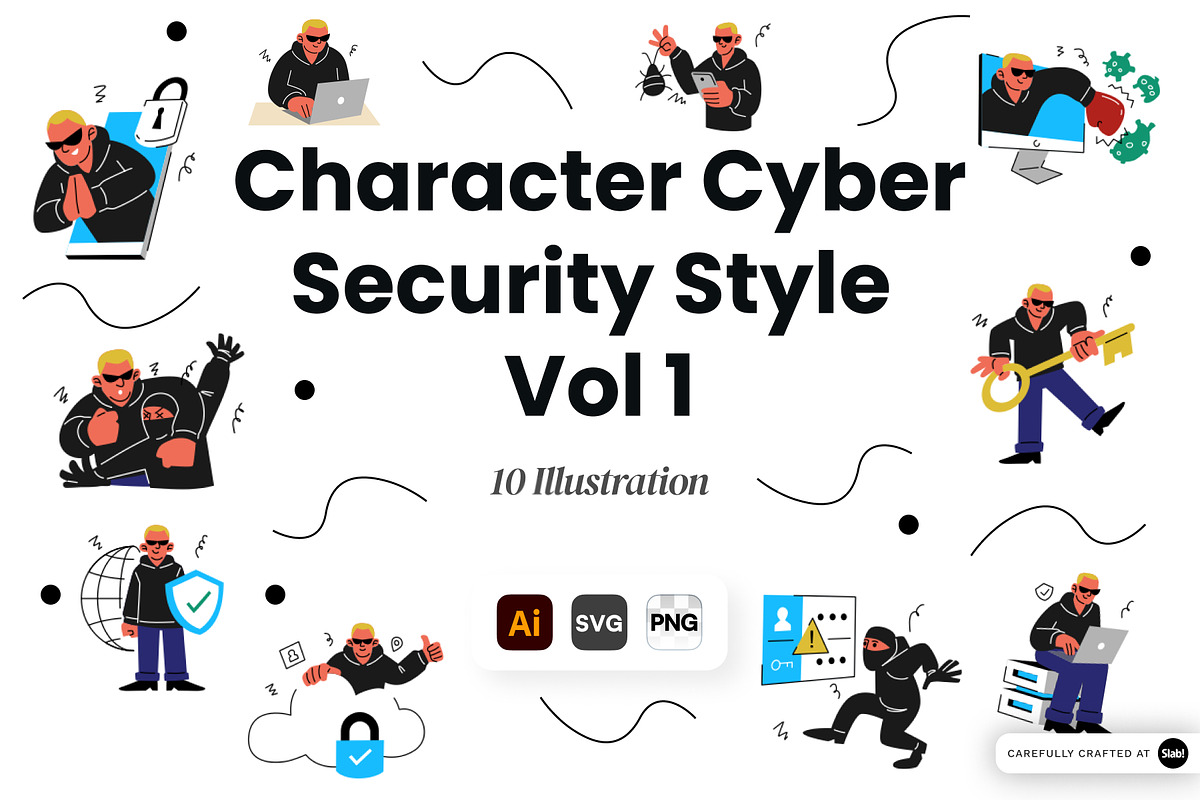 Character Cyber Security Style Vol 1, an Object Graphic by SLAB! Design (Photo 1 of 3)