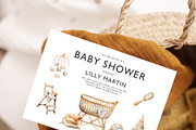 Baby Shower Watercolor Clipart, a Decorative Illustration by Sunshine Art (Thumbnail 7 of 15)