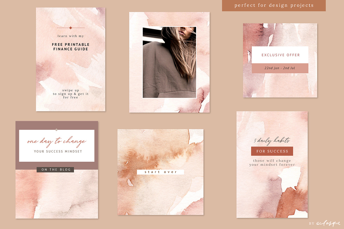 Allure Watercolour Art Backgrounds, a Texture Graphic by eclosque (Photo 3 of 14)
