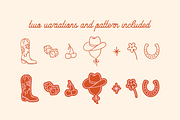 Lucky Cowgirl Icon Pack Collection, an Outline Icon by Pink Tiger Creative (Thumbnail 2 of 5)