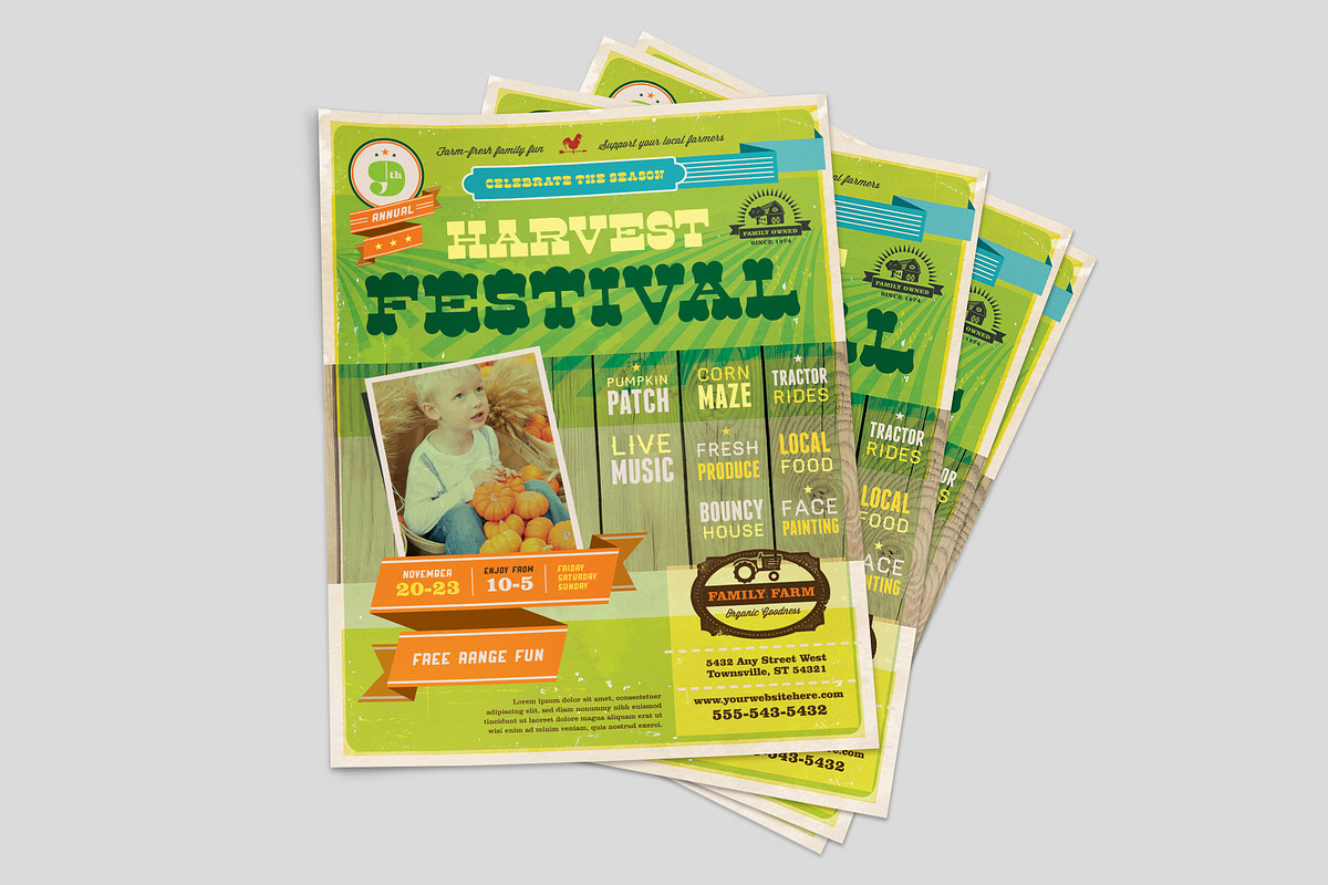 Harvest Festival Flyer Template, a Flyer Template by StockLayouts (Photo 2 of 3)