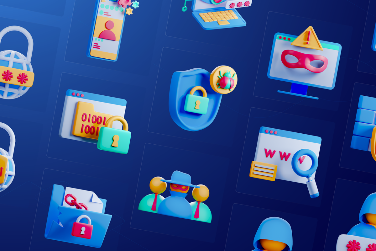 3D Cyber Security Icons, an Object 3D Model by Flat Icons (Photo 7 of 8)